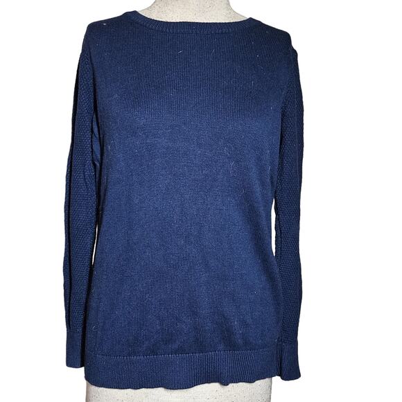 Banana Republic Navy Blue Cotton Blend Sweater Size Small - Picture 1 of 4